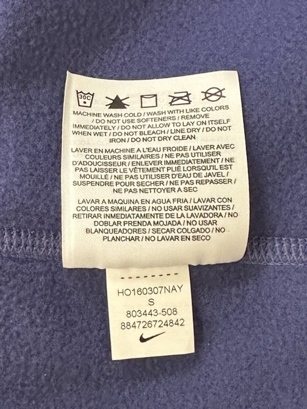 NIKE Therma All Time Pullover Training Hoodie S Blue NWOT - Picture 9 of 9